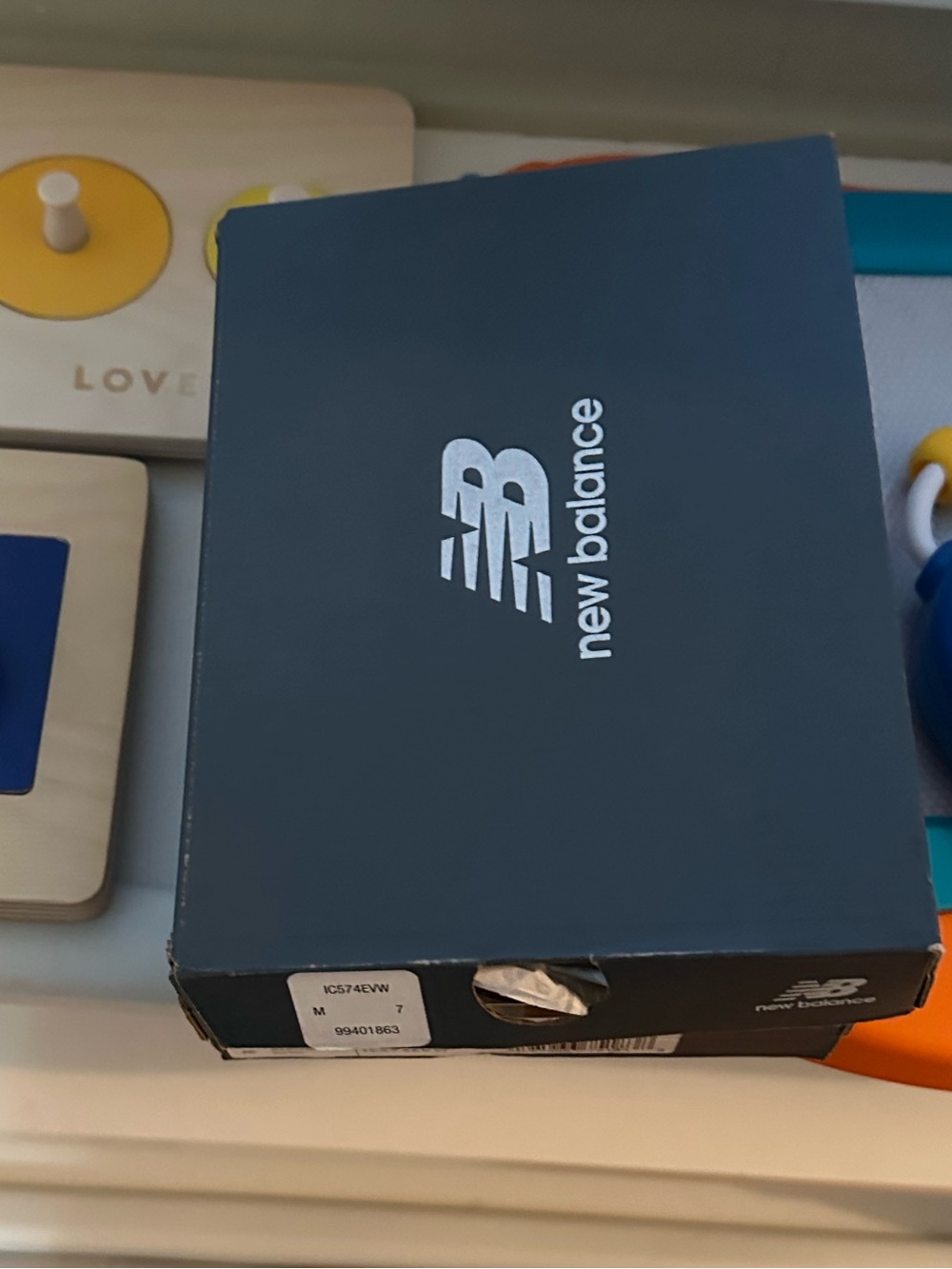 New Balance Grey White Shoe Box - 574 Model - Picture 14 of 14